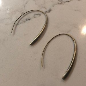 Kendra Scott Brass & CZ Threader Hoop Earrings